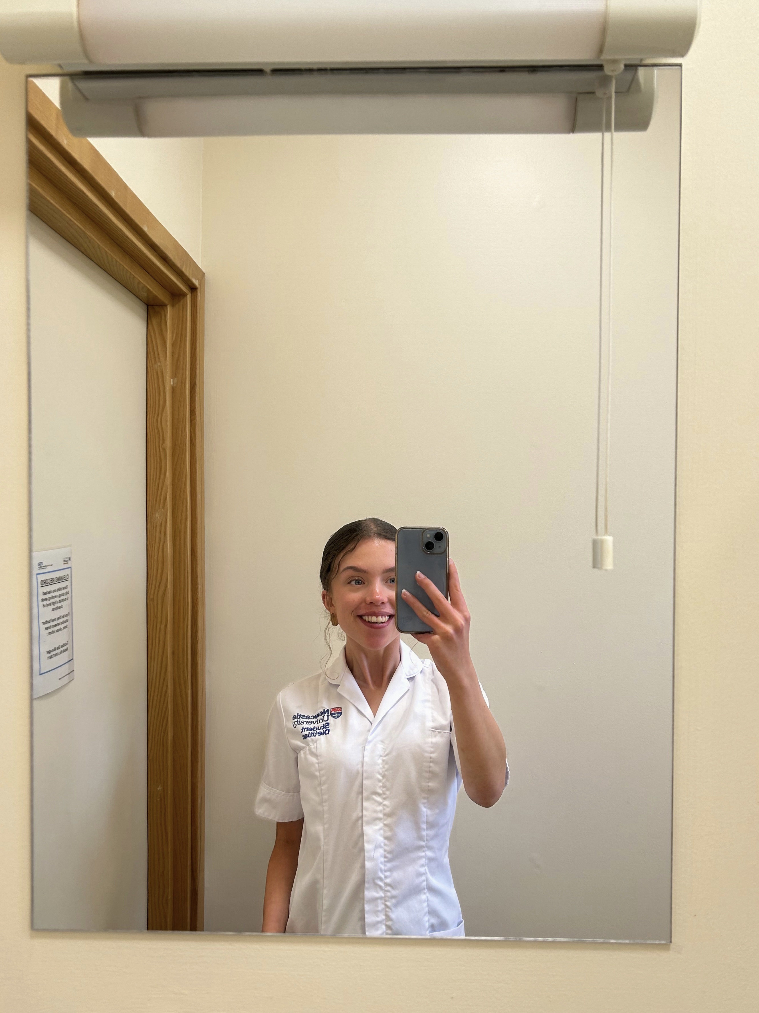 Rosie on placement in her uniform.